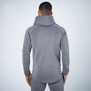 เสื้อฮู้ดแขนยาวทรงหลวมสำหรับผู้ชาย,เสื้อแบบสวมหัวมีฮู้ดสำหรับผู้ชายชุดวิ่งสีพื้น - Product Image 2