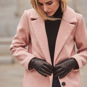 women's fashion leather touchscreen windproof breathable <b>gloves</b> - Product Image 4