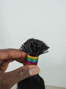 Extensions de cheveux I-Tip lisses et soyeuses de haute qualité, mélange de cheveux naturels pour usage quotidien, provenant d'un fournisseur indien - Product Image 4