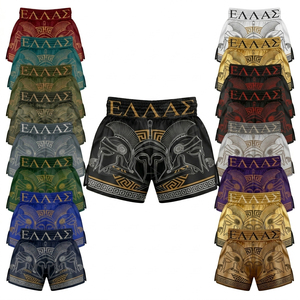 Shorts de Muay Thai en satin polyester 300 GSM, poids lourd, personnalisés pour la boxe, le MMA, les arts martiaux, l'entraînement en salle de sport, le kickboxing, pour hommes - Product Image 1
