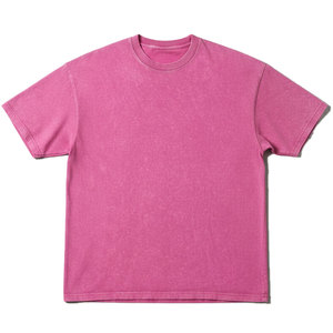 T-shirt décontracté pour homme en coton délavé à l'acide, manches courtes, coupe décontractée, impression personnalisée - Product Image 4