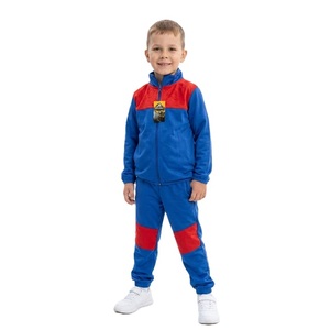 Ensemble de survêtement décontracté pour garçon, panneaux bleus et rouges, taille élastique, bande en polyester, toucher agréable, fournisseur du Bangladesh - Product Image 5