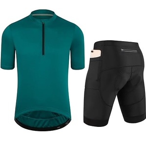 Ensemble de maillot de cyclisme pour homme, séchage rapide, respirant, manches courtes et short avec poche, OEM - Product Image 1