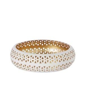 Vajilla de metal de diseño maravilloso, cuenco de comida, cuenco decorativo de hierro con recubrimiento de polvo blanco, Ideal para utensilios y herramientas de cocina - Product Image 1