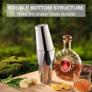 Fabricante Mayorista de Coctelera de Martini Metálica de 18 oz, Mezclador de Bebidas para Bartending, Coctelera Boston de Acero Inoxidable, Herramientas Profesionales de Bar - Product Image 4