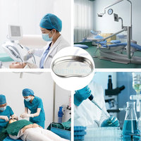 Plateaux rénaux médicaux en acier inoxydable à large bassin incurvé pour un rangement et une manipulation pratiques des instruments, de haute qualité et réutilisables