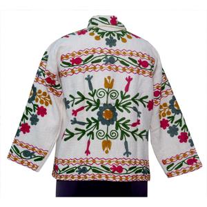 New Trending Handmade Suzani Embroidery TNT <b>Jacket</b> for Women Breathable Cotton Unisex Coat Raw Edge Ethnic <b>Short</b> <b>Jacket</b> Gift - Product Image 5