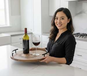 ถาดไม้กระถินพร้อมสลักชื่อส่วนตัว |   ของขวัญสลักลายสำหรับบ้าน - Product Image 5