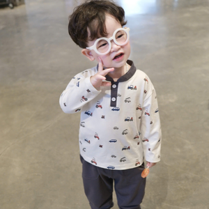 ชุดเสื้อผ้าเด็กผู้ชายคุณภาพดี ผ้าฝ้าย สวมใส่สบาย เหมาะสำหรับเด็กวัยหัดเดิน - Product Image 1