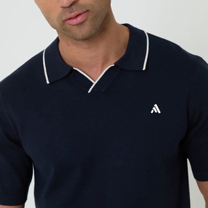 Chemises décontractées pour hommes grande taille en coton tricoté anti-plis de haute qualité, personnalisables avec logo imprimé ou brodé, vente en gros - Product Image 3