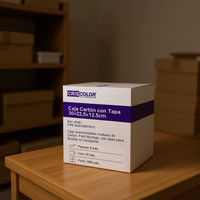 Caja de Almacenamiento Rectangular de Cartón 30x22.5x12.5cm con Tapa, Diseño Multifuncional, 1 Capa, Capacidad de Carga de 5kg, Hecho en España