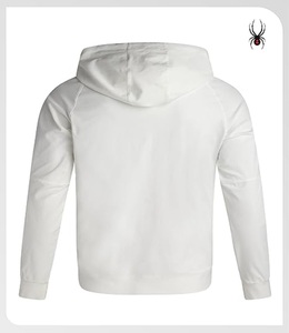 Sweat à capuche pour homme de haute qualité, lourd, avec cordon de serrage et fermeture éclair, coupe classique, empiècements contrastés, manches longues - Product Image 2