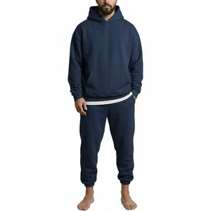 Conjunto Deportivo Informal de 2 Piezas para Hombre, Sudadera con Capucha y Pantalones Jogger de Algodón, Fabricante OEM ODM - Product Image 1