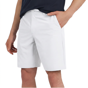 Pantalones Cortos Bermuda Azules Sólidos para Hombre, Cintura Media, Cierre de Botones, Estilo Casual, Secado Rápido, Tela de Poliéster, Bolsillos - Product Image 2