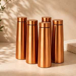 Designer Copper Coated <b>Steel</b> <b>Bottle</b> Vacuum Insulated Water Flask Premium Copper Look Water <b>Bottle</b> Office, Gym & Travel - Product Image 5