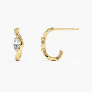 Aros Giratorios con Forma de Marquesa de 0.60 Quilates, Oro de 14k, con Diamantes Cultivados en Laboratorio, Marca Emery GeumJewelsFK, 300.0g - Product Image 1