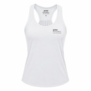 Débardeur de pickleball personnalisé pour femme avec logo, dos nageur, anti-humidité, ajusté, sans manches, vêtement de sport toutes saisons, OEM ODM - Product Image 1