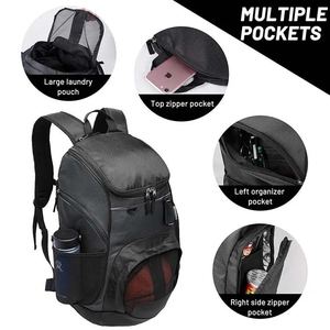 Customized Sport Wrestling <b>Backpack</b> <b>Corduroy</b> Lightweight Hiking Laptop Pocket Multiple Internal External Pockets Shoe Patches - Product Image 6