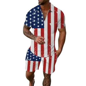 Nuevo Conjunto de Moda Casual para Hombre, Camiseta Polo de Manga Corta y Pantalones Cortos, Conjunto de Verano con Cierre de Solapa - Product Image 5