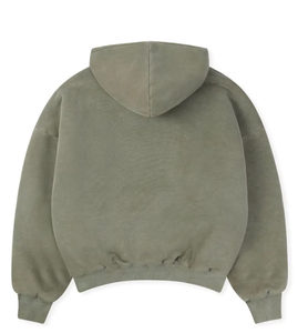 เสื้อฮู้ดดี้โอเวอร์ไซส์ ยูนิเซ็กซ์ สีพื้น ผ้าฝ้ายฟลีซ 100% สวมใส่สบาย ระบายอากาศได้ดี ทรงปกติ มีกระเป๋า เหมาะสำหรับใส่ในฤดูหนาว - Product Image 2