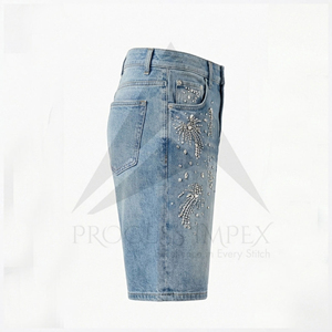 กางเกงยีนส์ขาสั้นลำลองสำหรับผู้ชาย - ปรับแต่งโลโก้ สี และขนาดได้ ผ้าฝ้าย 100% แฟชั่นฤดูหนาว บริการ OEM - Product Image 3