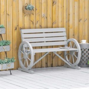 2Garden Gray Patio Bench Chair for Outdoor Decor - Product Image 1