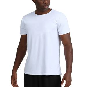 T-shirts d'entraînement de gymnastique de loisirs d'été pour hommes séchage rapide léger 100% coton T-shirts de sport respirants à haute élasticité Worested - Product Image 4