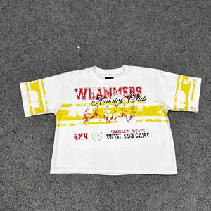 เสื้อสเวตเชิ้ตทรงบ็อกซี่แบบครอปขนาดใหญ่พิเศษ ผ้าเฟรนช์เทอร์รี่เนื้อหนา พิมพ์ลายกราฟิก คอกลม แบบสวม ยูนิเซ็กซ์ รับผลิตแบบ OEM ODM - Product Image 6
