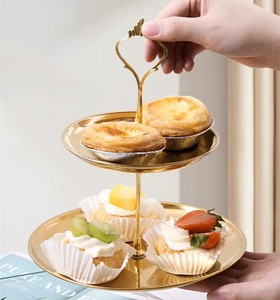 Elegant cake stand look elevates cake presentation High-end look at competitive pricing ideal for dessert <b>tables</b> and <b>buffets</b> - Product Image 2