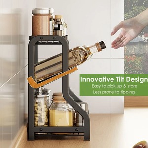 Space Saving Modern Spice Organizer for Pantry <b>Storage</b> and <b>Kitchen</b> Counter Display Small <b>Kitchen</b> Accessories Holder From India - Product Image 5