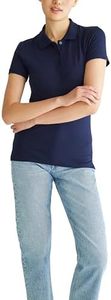 Polo de punto azul marino liso de manga corta para mujer 2026 al por mayor, camisetas polo casuales de longitud regular teñidas, ODM OEM - Product Image 5