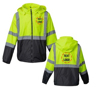Chaqueta de Seguridad Impermeable ZOHSUB POWER INDUSTRY ANSI Clase 1 con Tiras Reflectantes Extraíbles y Bolsillos con Luz LED - Product Image 4