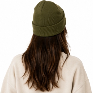 Gorro de Punto Acanalado Unisex con Patrón Geométrico, Gorro de Invierno Personalizado al por Mayor, con Puño Elástico, Cálido, de Forma Clásica - Product Image 2