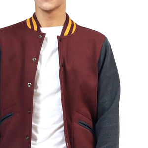 Unisex <b>Top</b> Trending Varsity Jacket with Geometric Design Stand Collar Breathable & Comfortable Fit for Winter Outdoor Use - Product Image 5