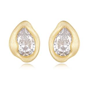 High Quality Zircon Stud Earrings 925 Sterling Silver <b>Gold</b> Plated Luxury Bridal Jewelry Available at Best Market Price - Product Image 6