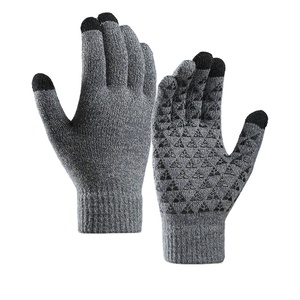 Guantes de esquí de dedo completo, negros, acrílicos, antideslizantes, unisex, para actividades al aire libre en invierno - Product Image 3