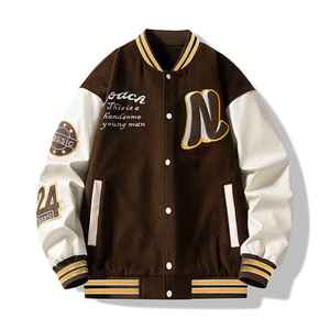 2026 New Style Custom Print Logo Vintage <b>Canvas</b> Stand Collar Varsity <b>Jacket</b> Winter Windproof Breathable for Men - Product Image 2