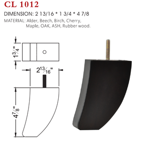 High Quality Solid Wood Curved Heavy Duty Furniture Feet Customizable Mid Height <b>Sofa</b> <b>Legs</b> <b>Replacement</b> Parts Easy Installation - Product Image 2