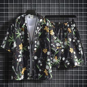 รองรับการปรับแต่งเสื้อยืดแขนสั้นลำลองเท่ๆ สำหรับผู้ชาย ลายพิมพ์แฟชั่นชายหาด ชุดเซ็ตสองชิ้นเสื้อและกางเกงขาสั้นสำหรับคู่รัก - Product Image 5