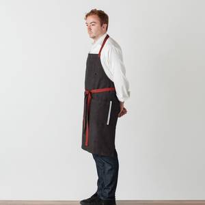 Tablier de barista personnalisé en toile avec sangle en cuir réglable, uniforme professionnel pour café, gilet d'outillage pour barman, vente en gros, fabricant - Product Image 2