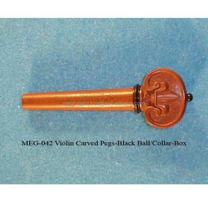 Clavettes sculptées pour basson, collier à bille noir, en bois de boxwood, modèle international Meghna MEG-O42 - Product Image 1