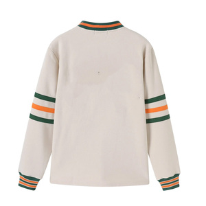 Custom Greek Sorority <b>Cardigan</b> <b>Sweater</b> Private Label Varsity <b>Cardigan</b> Manufacturer white fleece <b>cardigan</b> - Product Image 2