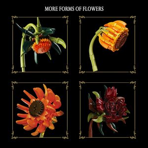 Bloques de Construcción Botánicos de Girasol, 1049 Piezas, Modelo de Juguete, Decoración para el Hogar, Flores Artificiales, Ladrillos Decorativos, Regalos Ideales para Navidad - Product Image 6