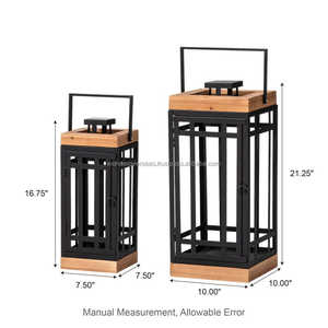 WONDER OVERSEAS Retro Vintage Linternas de madera Decoración del hogar de la India para Navidad - Product Image 4