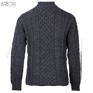 Pulls en laine tricotée épaisse de haute qualité pour hommes, style décontracté, col montant, manches longues, demi-zip, vêtements d'extérieur élégants et personnalisables - Product Image 2