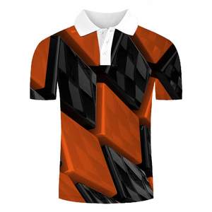 Nouveau style de polo en sublimation, t-shirt uni en polyester, polo pour homme, impression DTG personnalisée, chemises de golf - Product Image 4