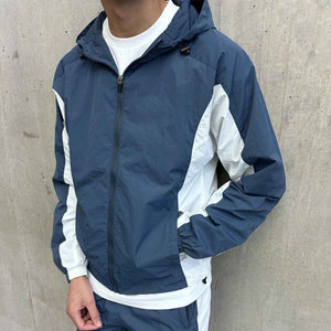 Chaqueta Deportiva con Capucha para Hombre, Cortavientos, Manga Larga, Diseño Color Block, Ligera, de Poliéster, con Cierre de Cremallera, para Primavera - Product Image 5