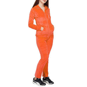 Ensemble de survêtement en velours polaire pour femme, style vintage, confortable, deux pièces, streetwear assorti, séchage rapide, à capuche avec cordon de serrage pour l'hiver - Product Image 3