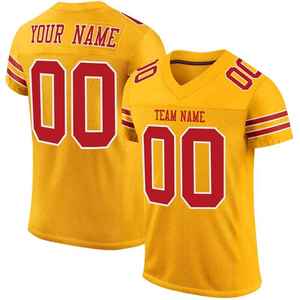 Maillot de football américain personnalisé avec impression par sublimation, design brodé, coupe courte en mesh, tendance streetwear, pour équipe nationale - Product Image 3