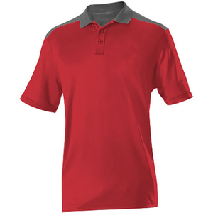 Men's <b>White</b> Red Solid Short Sleeve Knitted Polyester/Cotton Quick Dry for Shirt Smart Casual Regular Fit - Product Image 3